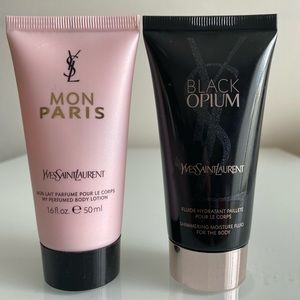 YSL mon paris and Black opium  body lotion set